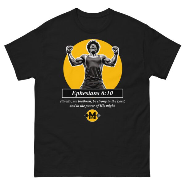 "The Power of His Might" Morning Worship and Workout - Unisex classic tee (Dark) - Image 6