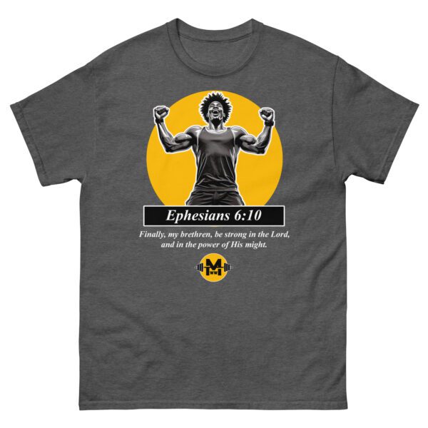 "The Power of His Might" Morning Worship and Workout - Unisex classic tee (Dark) - Image 12