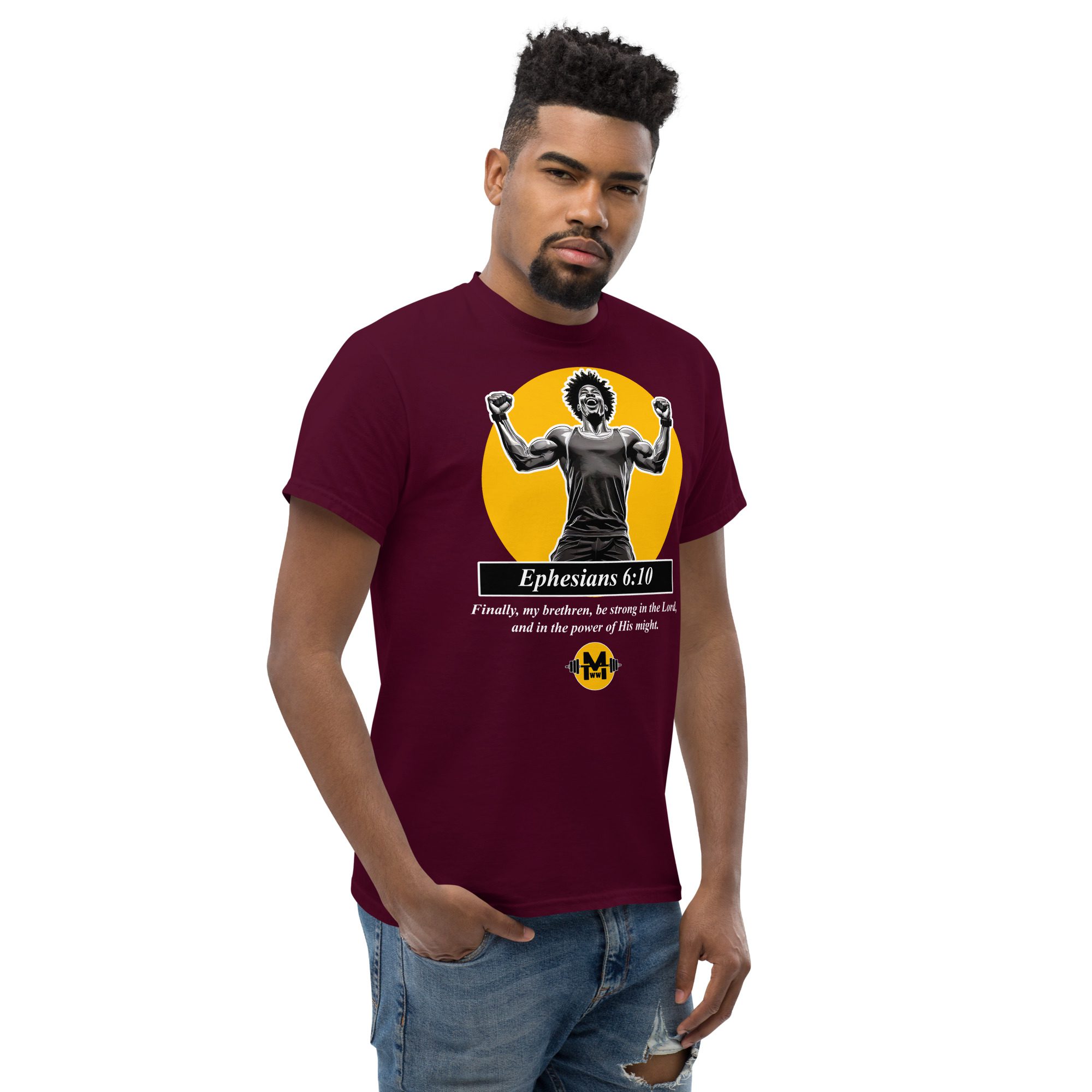 "The Power of His Might" Morning Worship and Workout - Unisex classic tee (Dark)