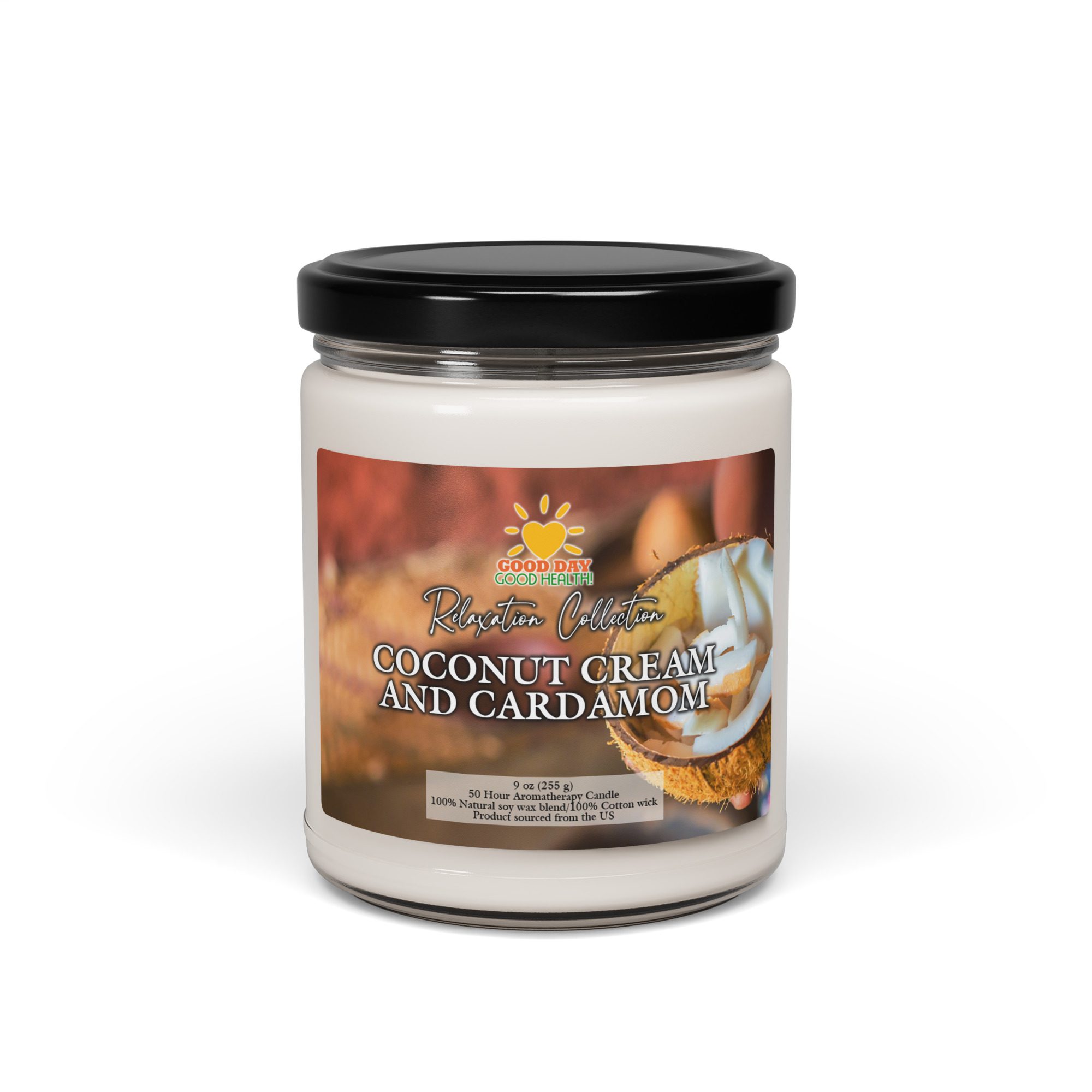 GDGH Coconut Cream and Cardamom Aromatherapy Candle - Image 2