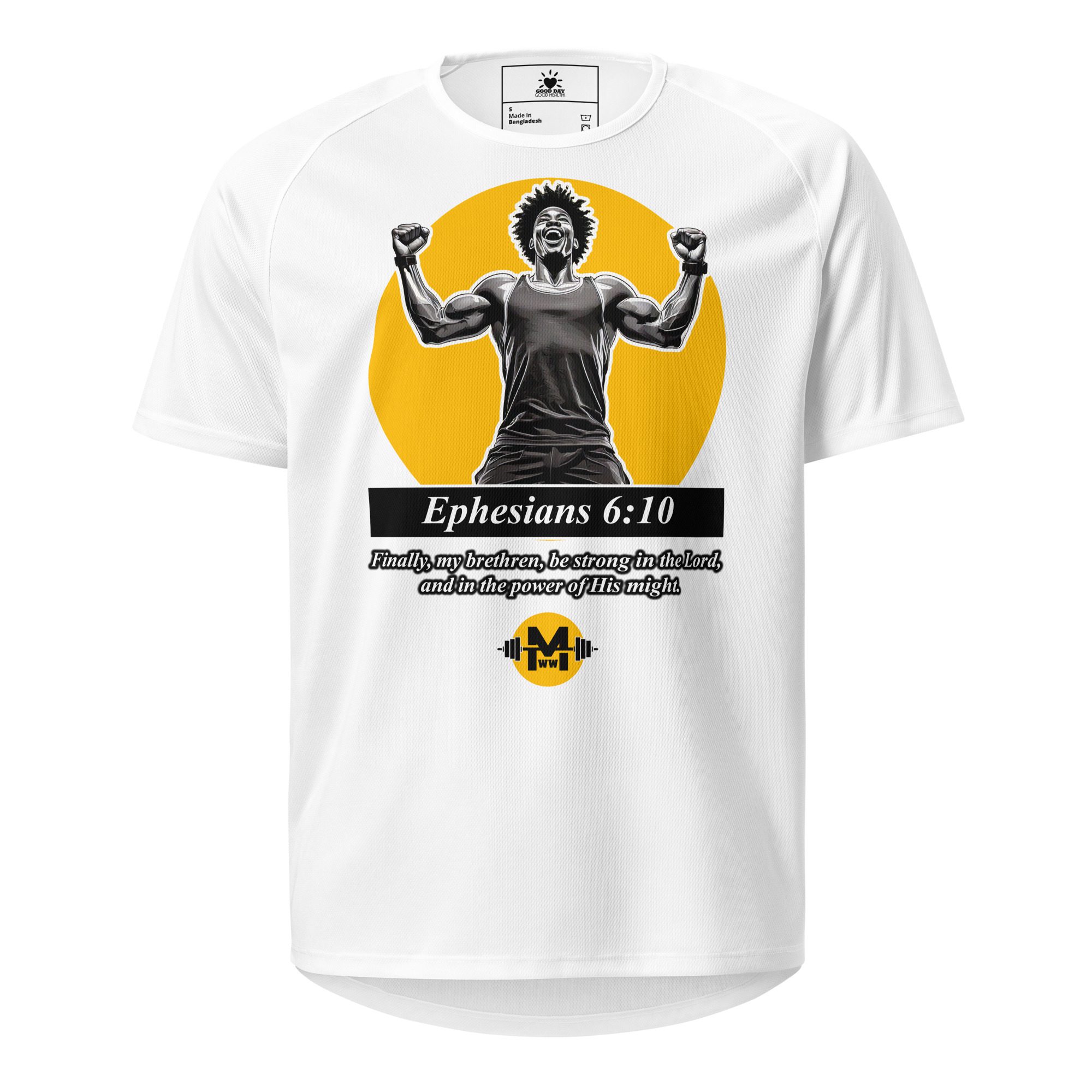 "The Power of His Might" - Unisex sports jersey - Image 9