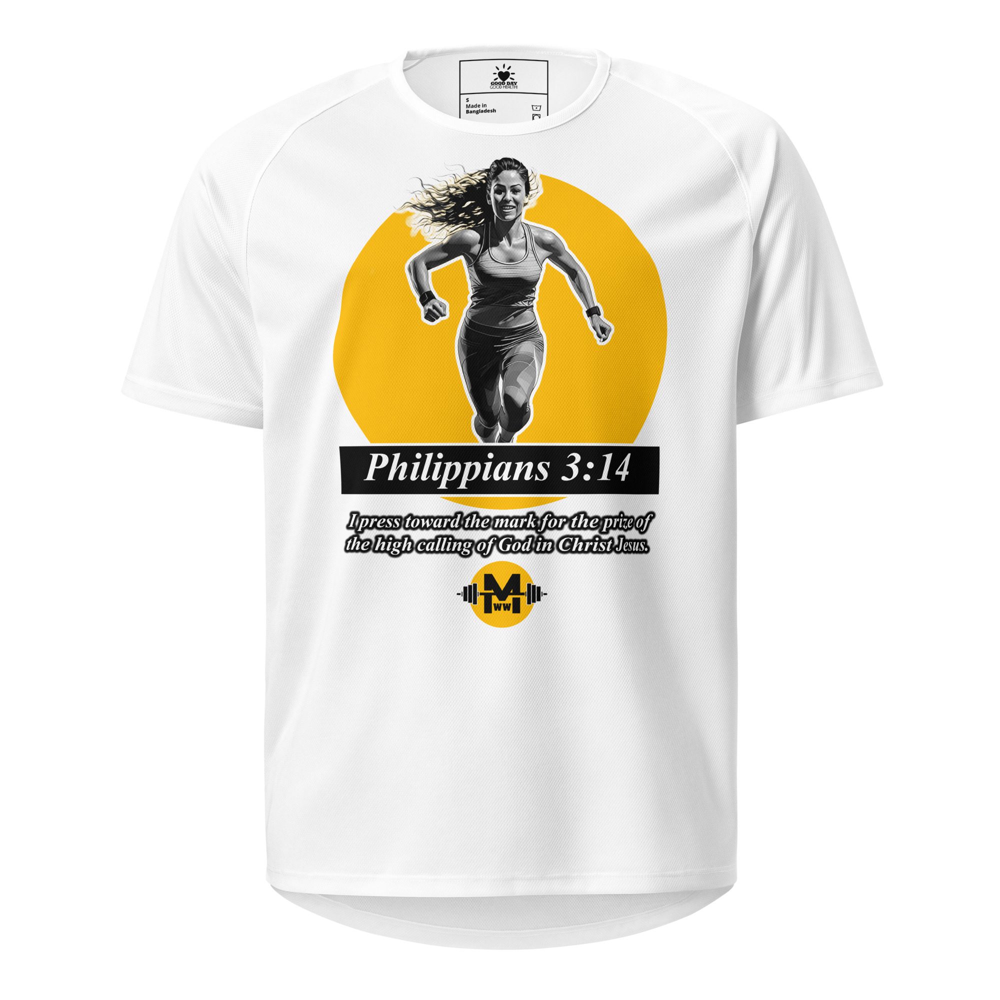 "I Press Toward The Mark" - Unisex sports jersey - Image 9