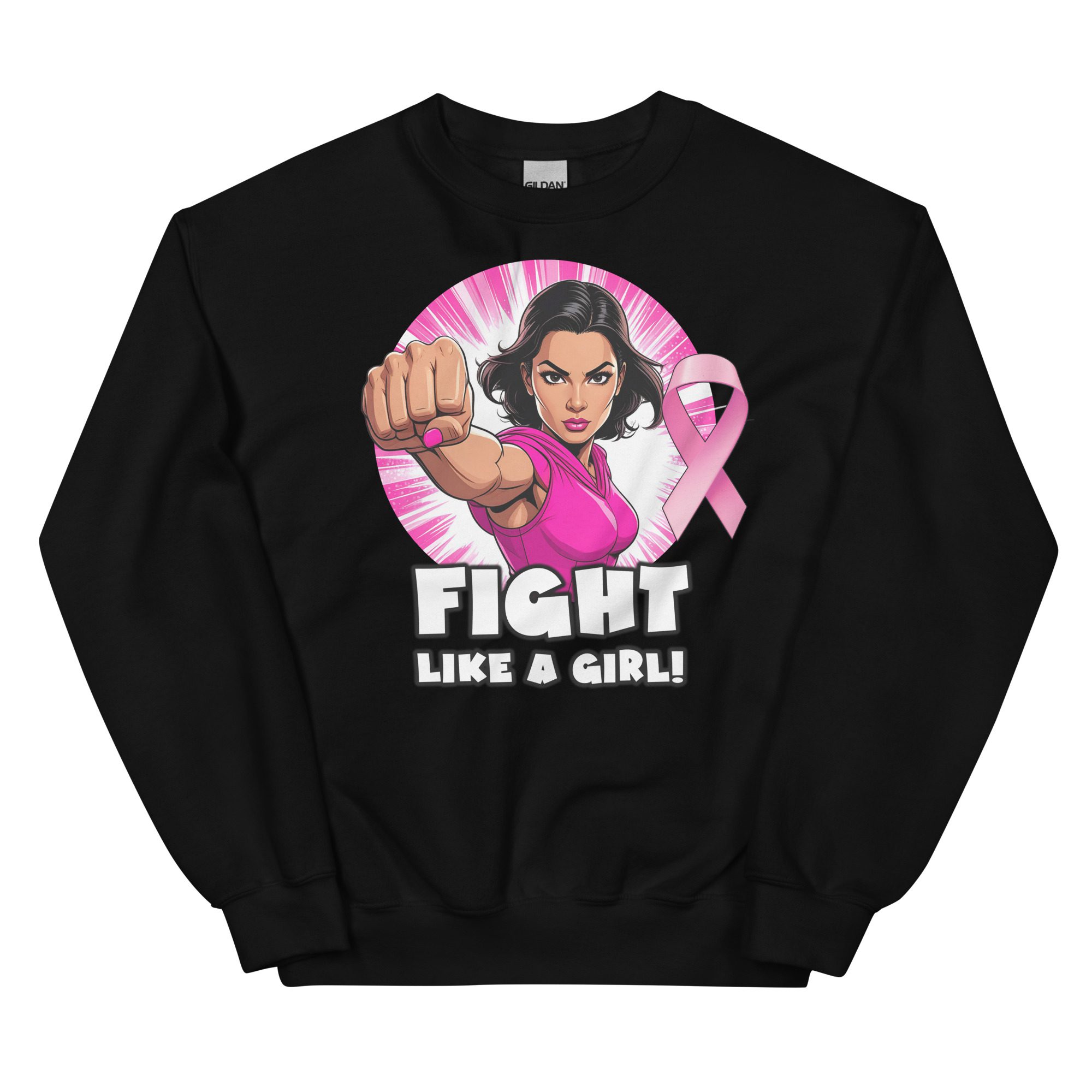 "Fight Like A Girl" Breast Cancer Awareness Sweatshirt