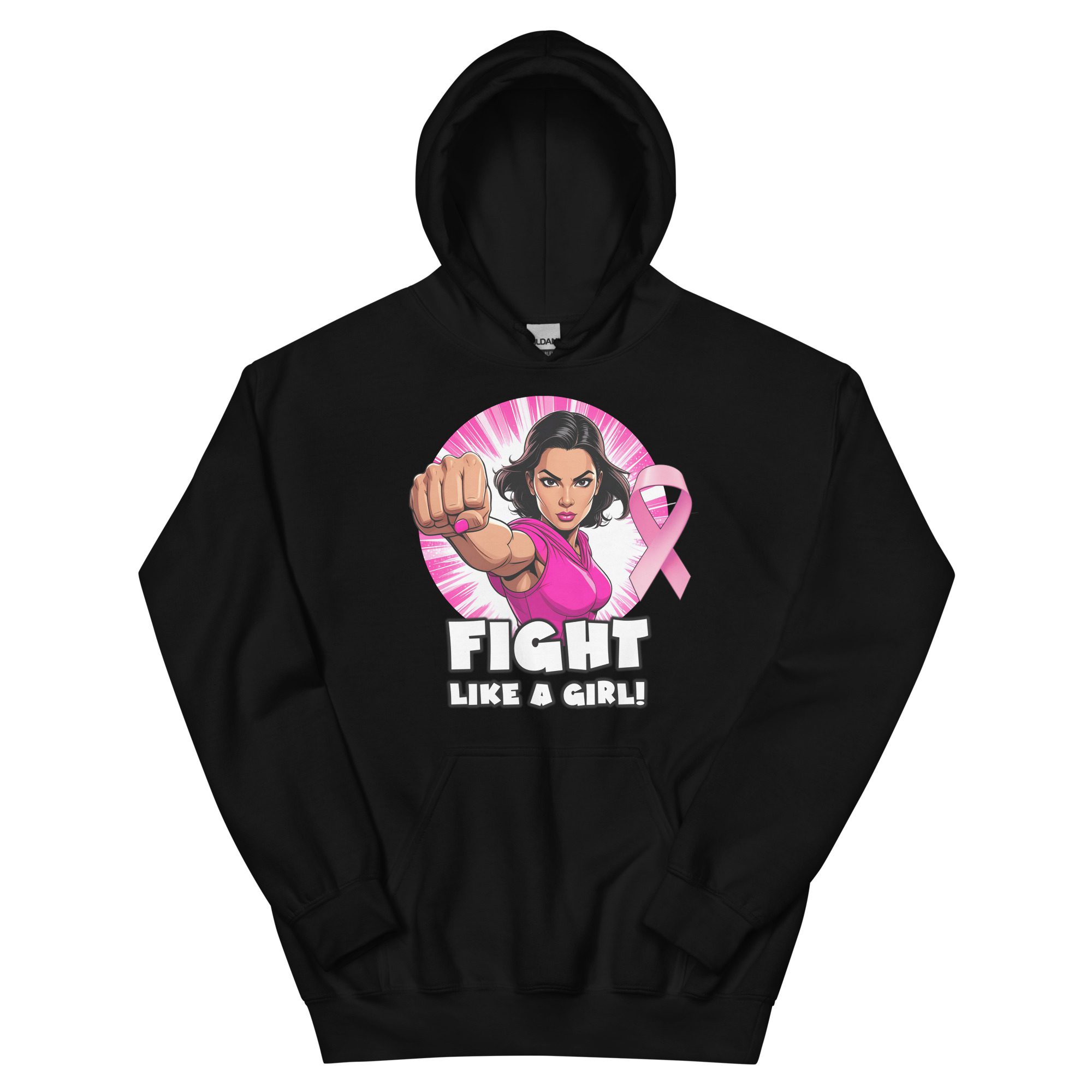 "Fight Like A Girl" Breast Cancer Awareness Hoodie