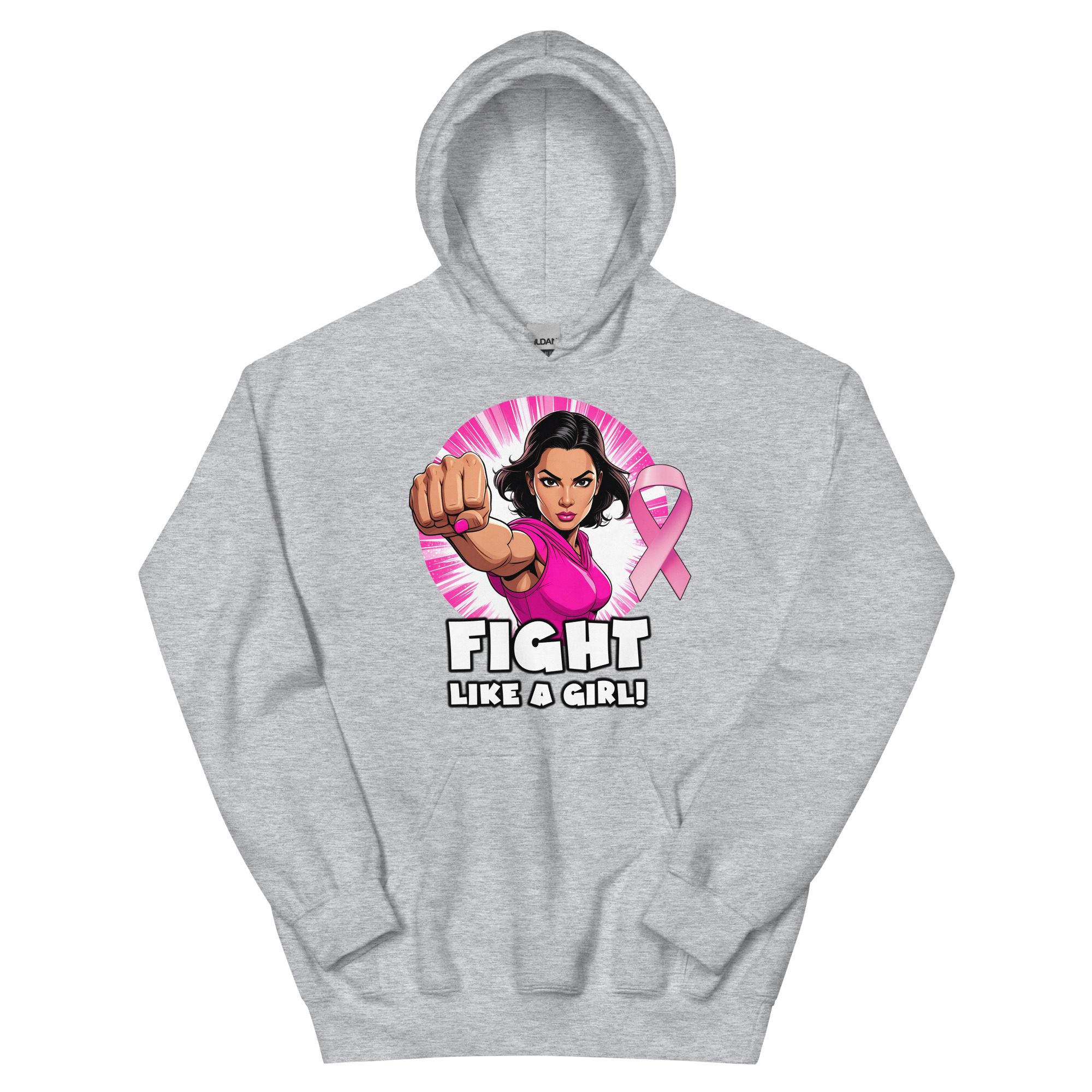 "Fight Like A Girl" Breast Cancer Awareness Hoodie - Image 4