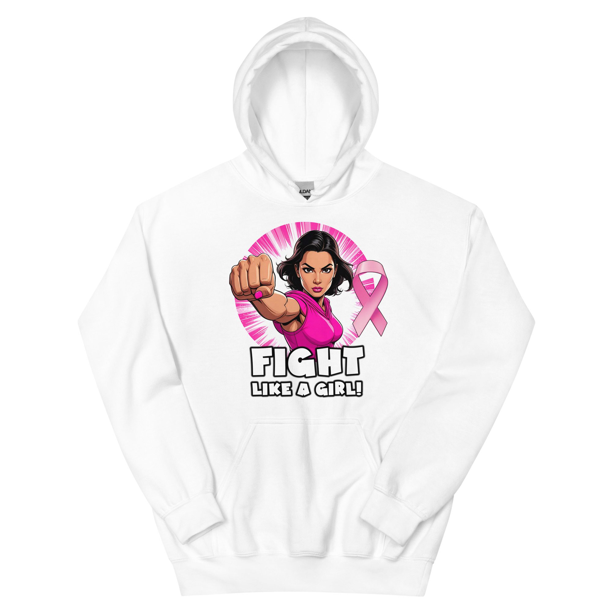 "Fight Like A Girl" Breast Cancer Awareness Hoodie - Image 6