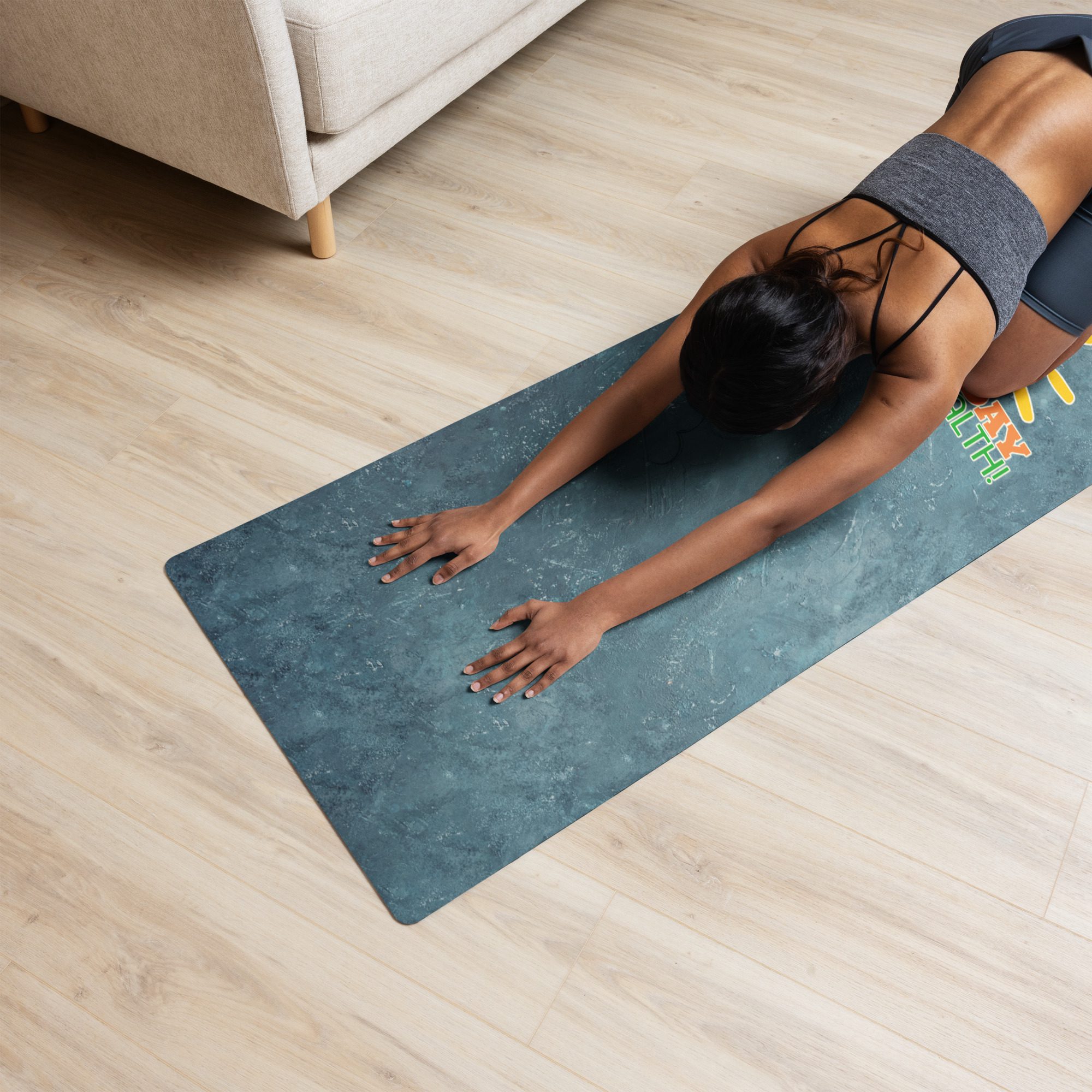Good Day, Good Health Yoga mat