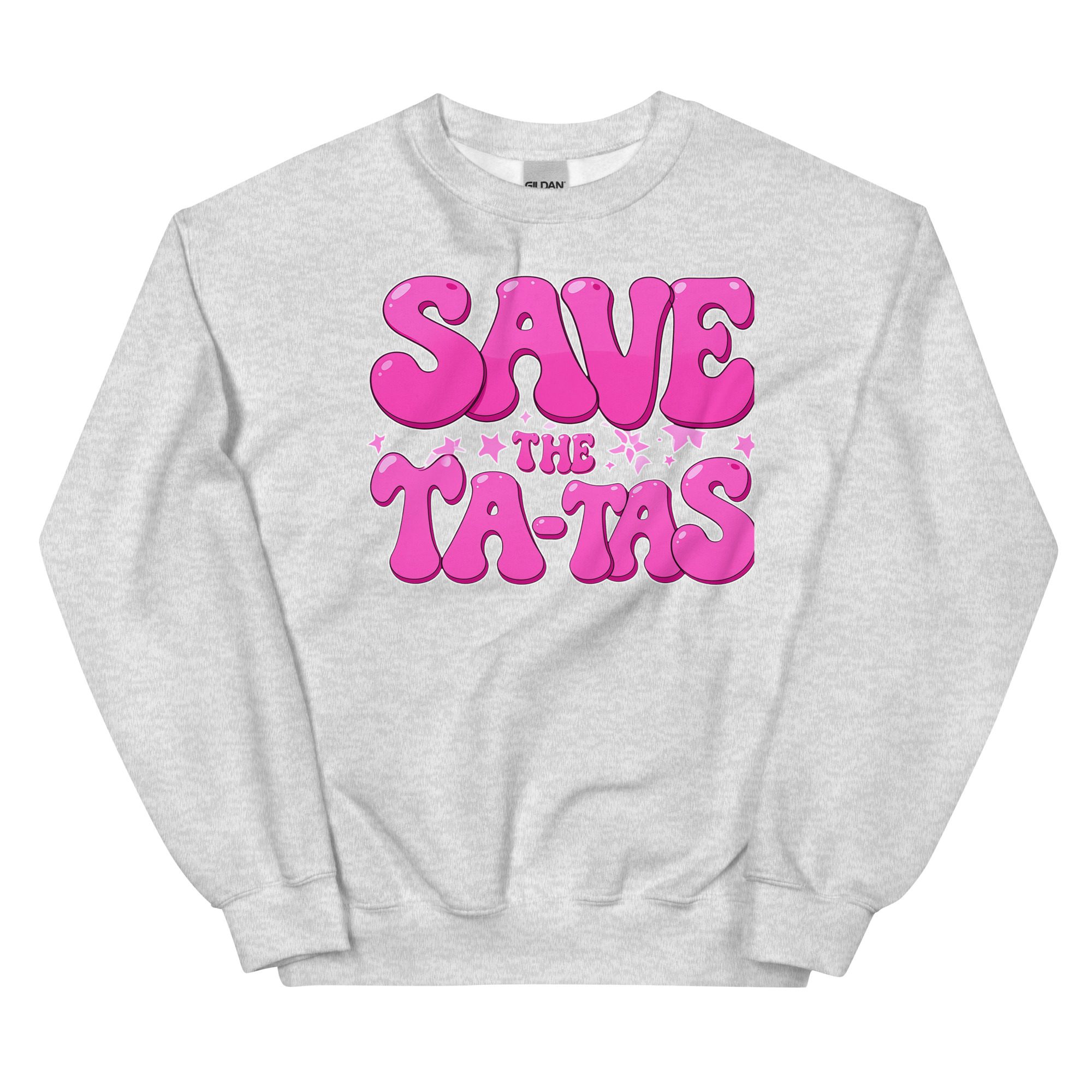 "Save The Ta-Tas" Breast Cancer Awareness Crew Neck Sweatshirt - Image 5
