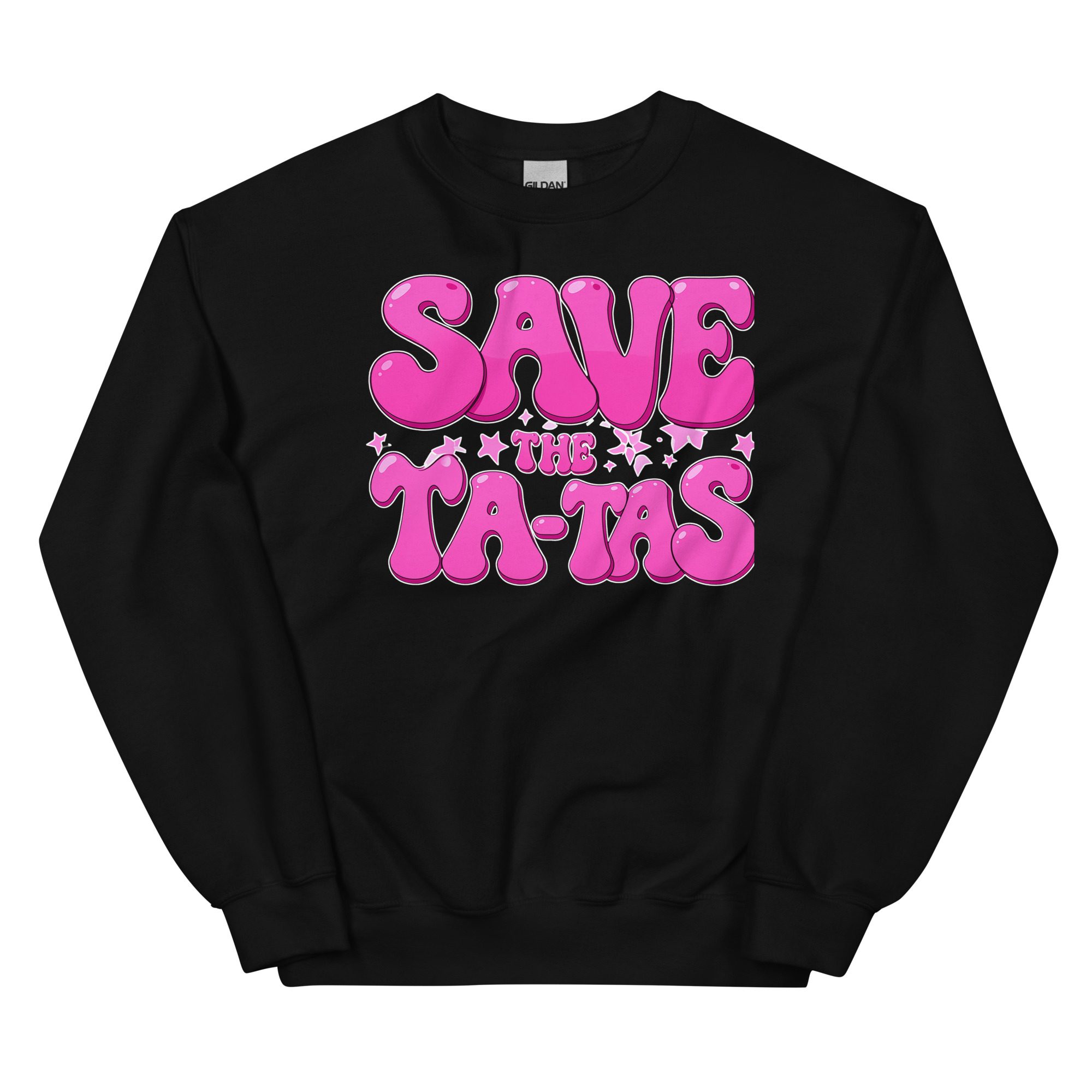 "Save The Ta-Tas" Breast Cancer Awareness Crew Neck Sweatshirt - Image 7