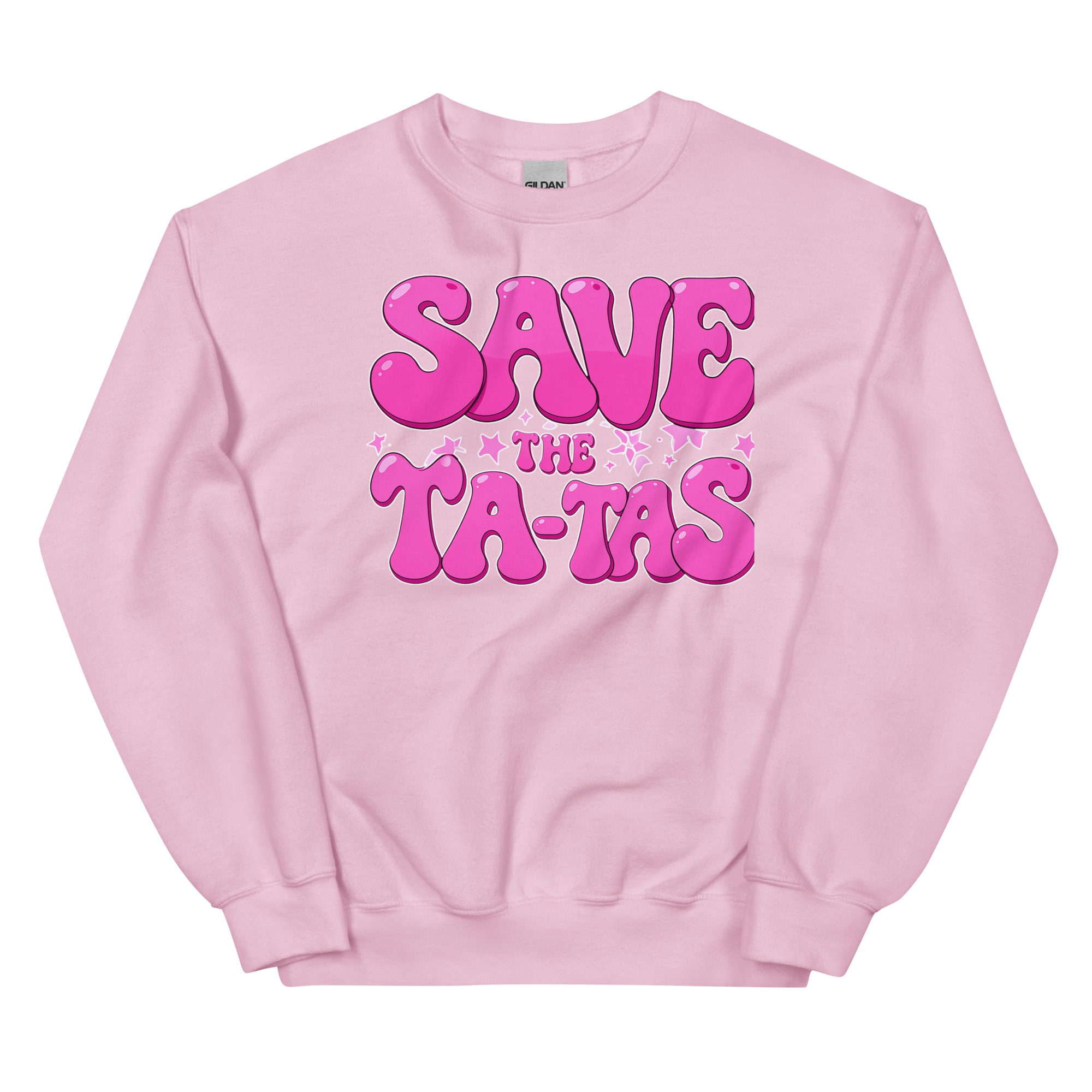 "Save The Ta-Tas" Breast Cancer Awareness Crew Neck Sweatshirt - Image 4