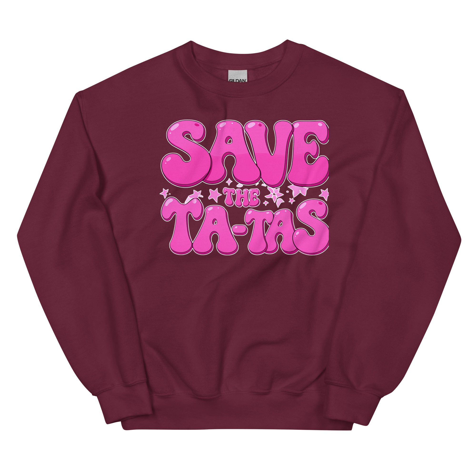 "Save The Ta-Tas" Breast Cancer Awareness Crew Neck Sweatshirt - Image 2