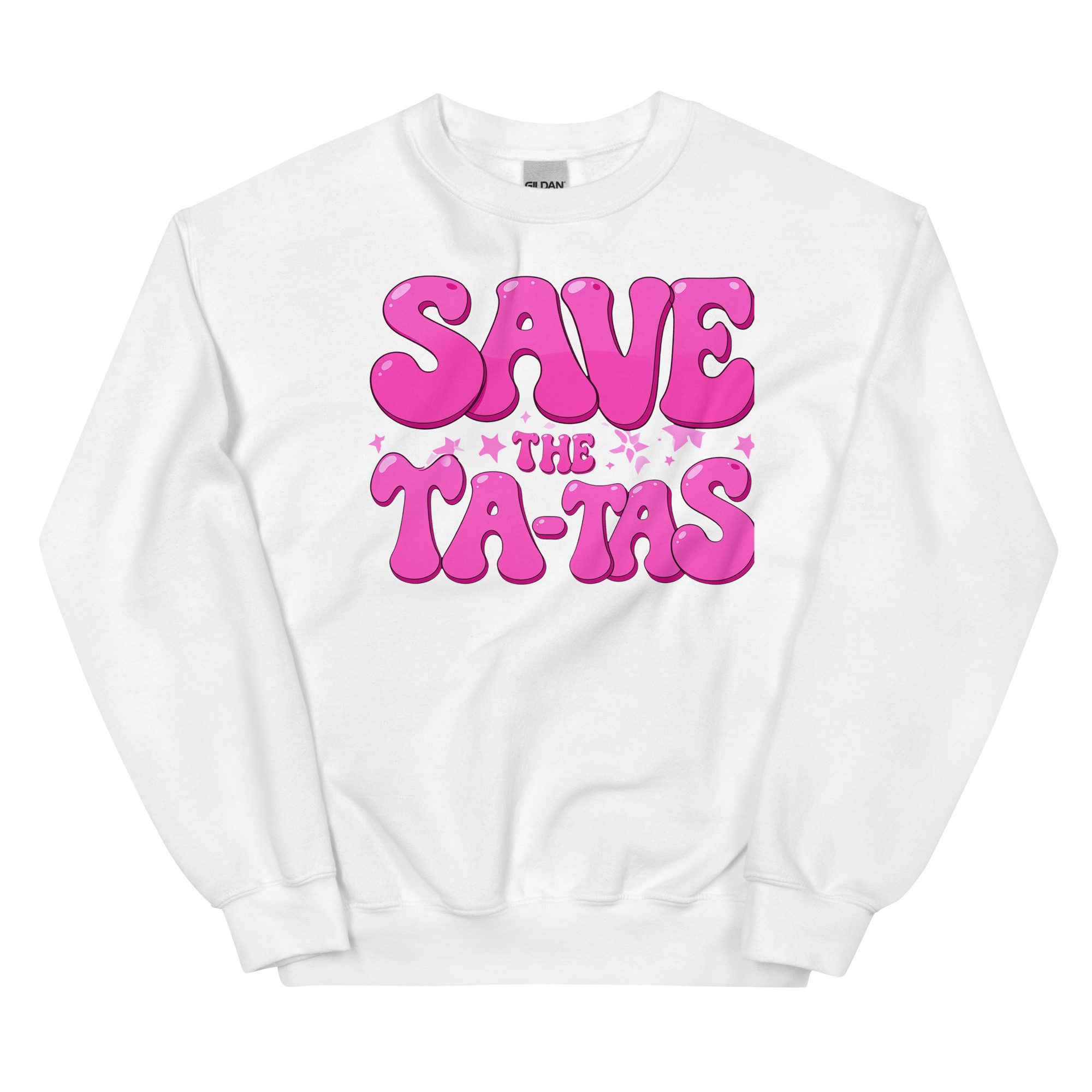 "Save The Ta-Tas" Breast Cancer Awareness Crew Neck Sweatshirt - Image 6