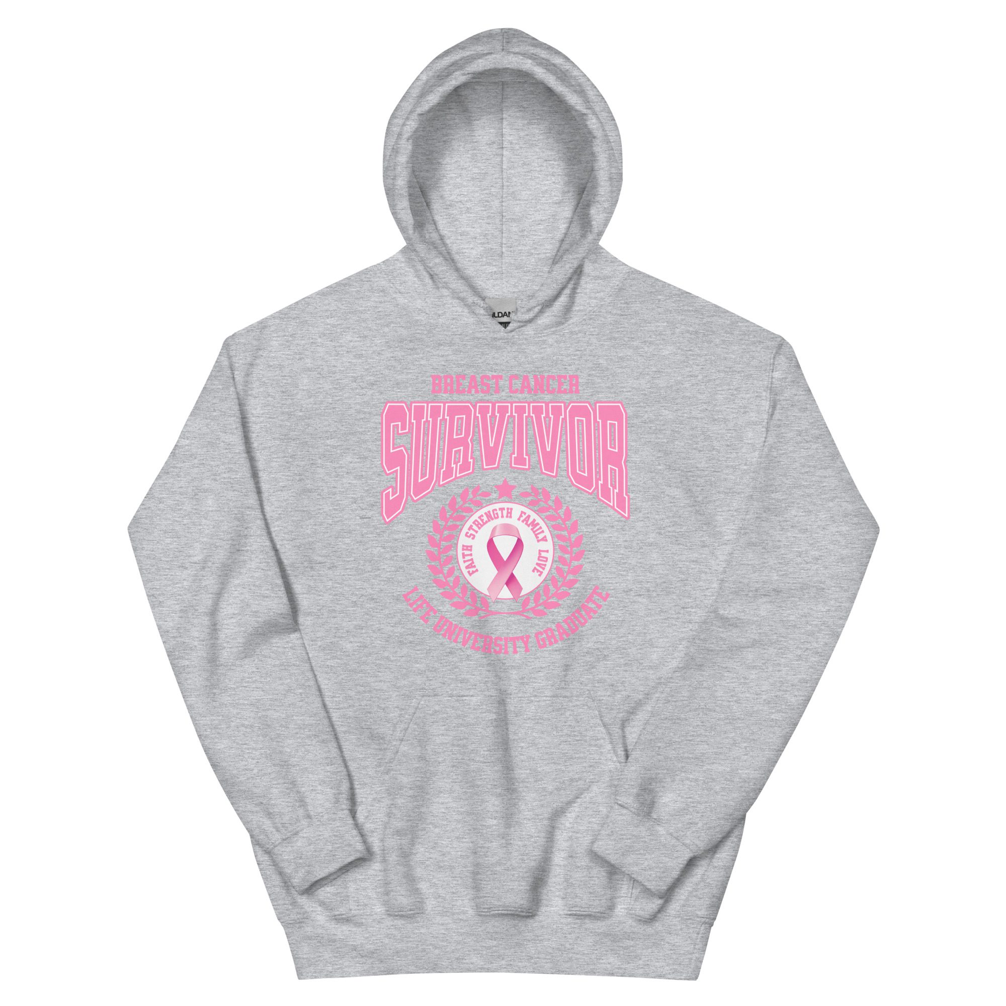 "Survivor Grad" Breast Cancer Awareness Unisex Hoodie